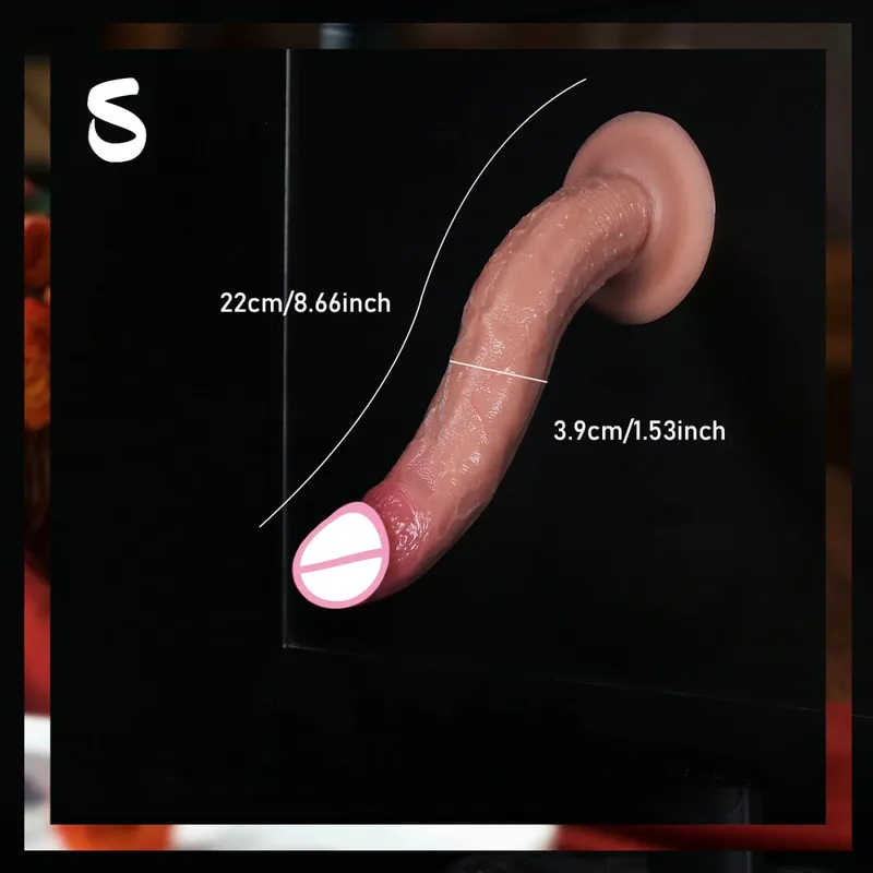 Ρεαλιστικό μακρύ μαλακό πισινό βύσμα Dildo 3 μεγεθών Ψεύτικο δέρμα πέους Αίσθηση σιλικόνης κόκορας Γυναίκα Άνδρας Αυνανισμός Βεντούζα Παιχνίδια πρωκτικού σεξ