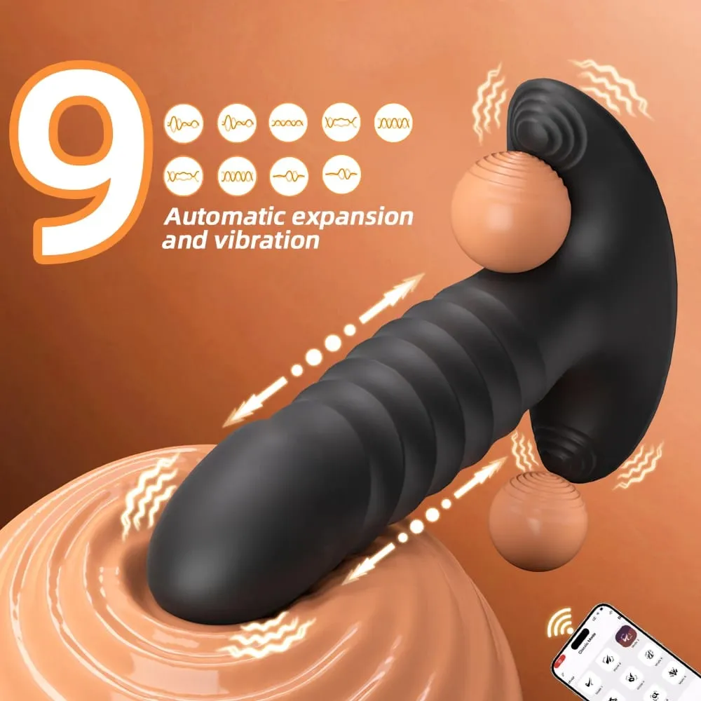 APP Control Male Thrusting Prostate Massager Vibrator for Men Gay Anal Plug Telescopic Butt Plug Female Sex Toy for Adult
