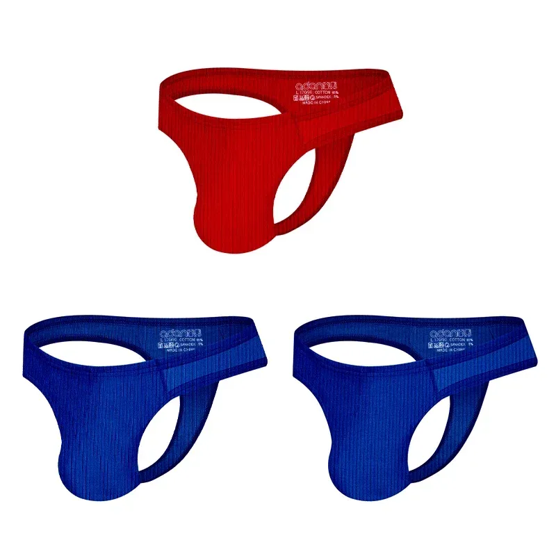 Cotton Men's Big Pouch Thong Panties Men Cotton Sports Running Underwear Comfortable Seamless Male G-string Briefs — image 31