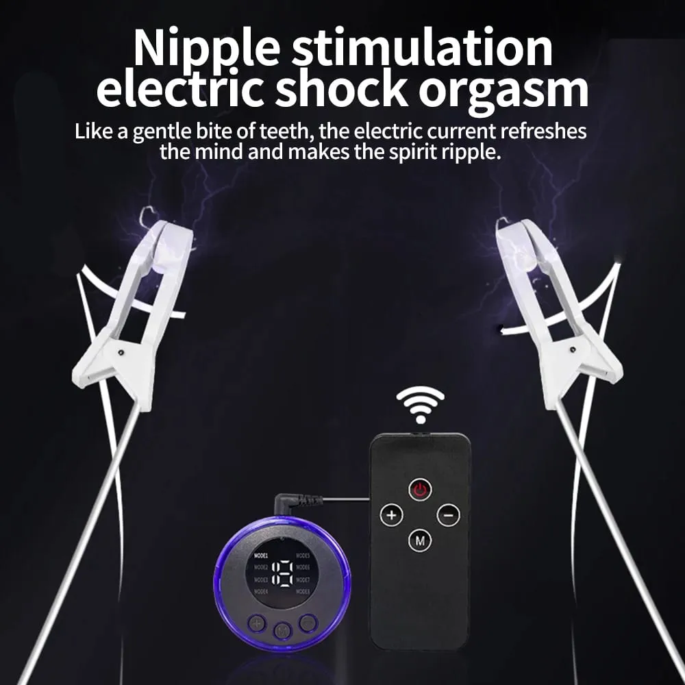 Electric Shock Anal Beads Dildo Vibrator Electro Pulse Nipple Shcok Stimulator Massager Nipple Clip Adult Sex Toys For Women Men