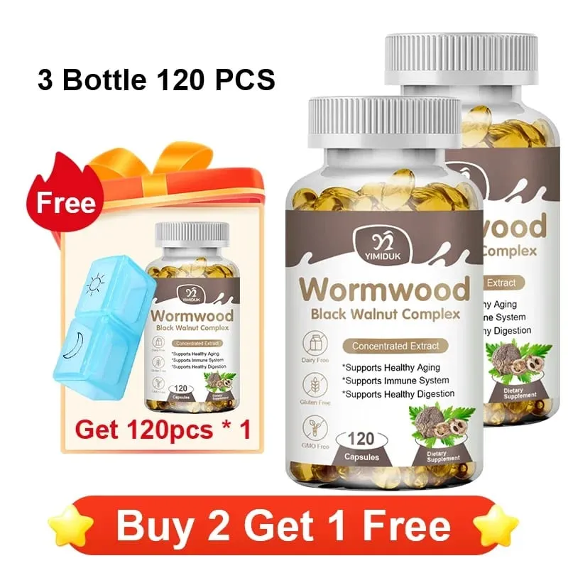 High Potency Parasite Cleanse Capsules Wormwood Black Walnut Sinusuportahan ang Intestinal Cleansing Detox at Gut Health para sa mga Matanda