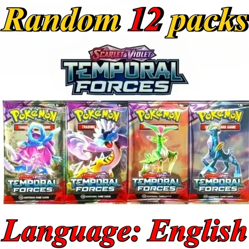 10 πακέτα καρτών Pokémon Bright Stars 151 Prismatic Evolutions PALDEAN FATES English Reinforcement Battle Δώρο κάρτα συναλλαγής