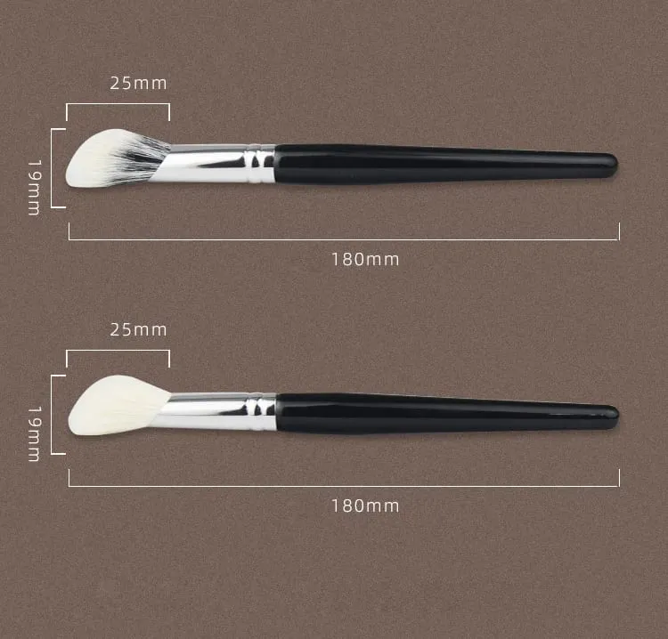 1 Máy Tính Liềm Lông Dê Viền Trang Điểm Vát Đen Phối Cọ Trang Điểm Nổi Bật Thiết Lập Đa Năng Dụng Cụ Đựng Mỹ Phẩm — image 6