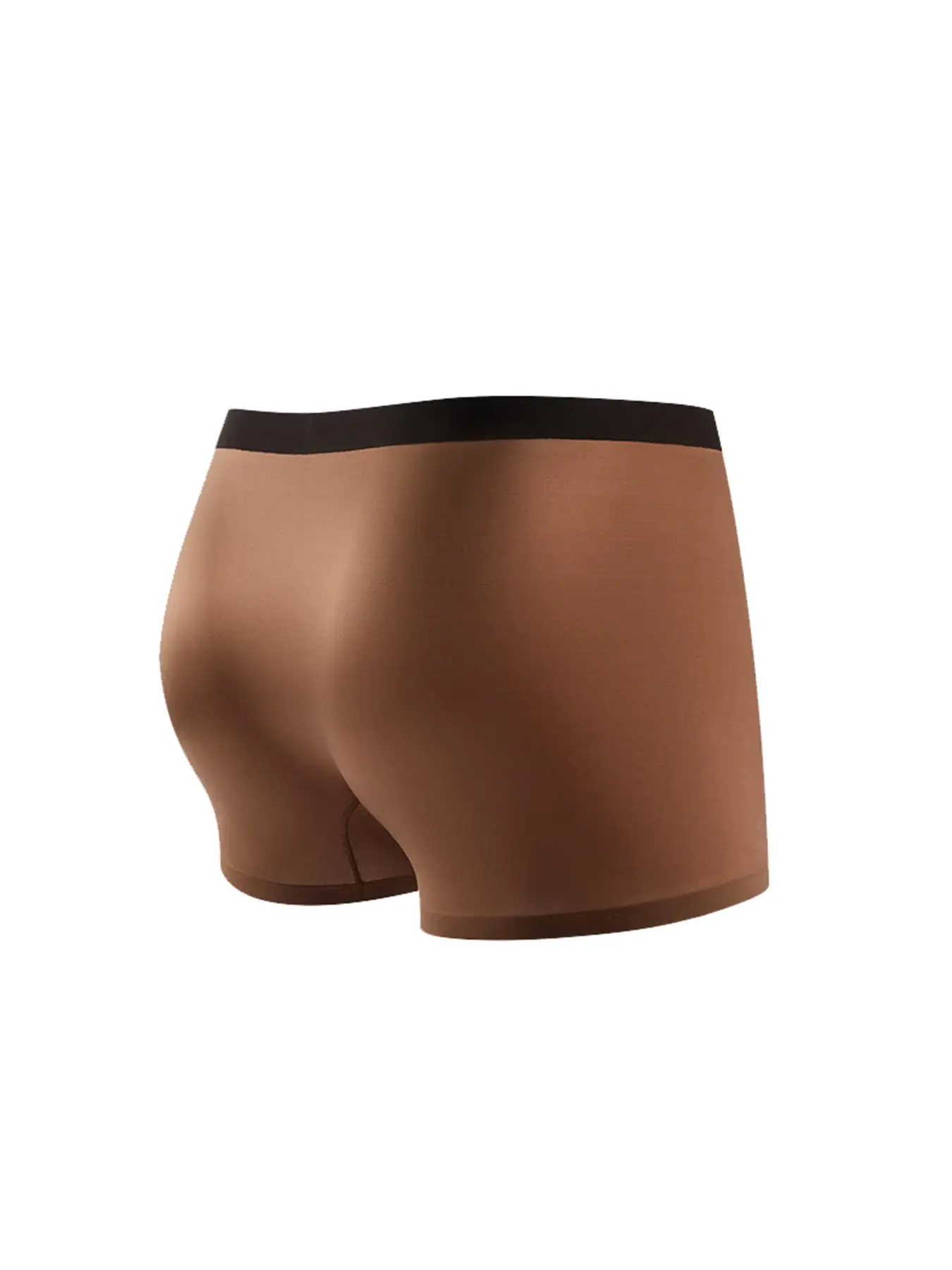 4 Pcs/Lot Breathable Men's Fiber Boxing Briefs, Comfortable Breathable Underwear, Medium Stretch Knit Fabric, Solid Color