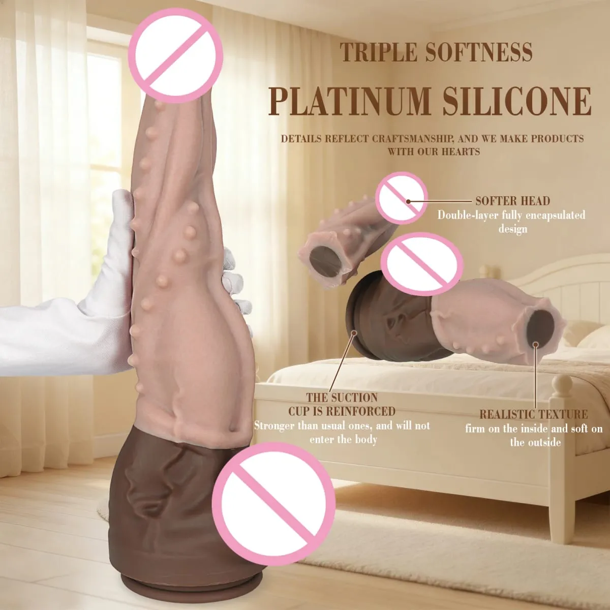 Consolador grande de silicona de doble capa para hombre y mujer, pene falso largo realista, tapón Anal, Juguetes sexuales para adultos, masajeador Anal y vaginal, novedad, 18