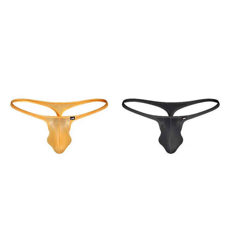 Men's Underwear Japanese Style Ultra-Thin Ice Silk Thong Low Waist Elastic Comfortable T-Back