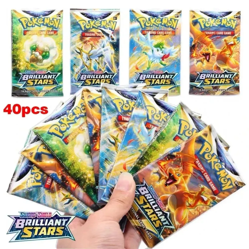 διασκέδαση 40 τεμάχια Pokemon Card Pack 4 Sets Sun Moon Violet 151 Αγγλικές κάρτες συναλλαγών Συλλεκτικά παιχνίδια Halloween Gift Fantasy Sci Fi — image 5
