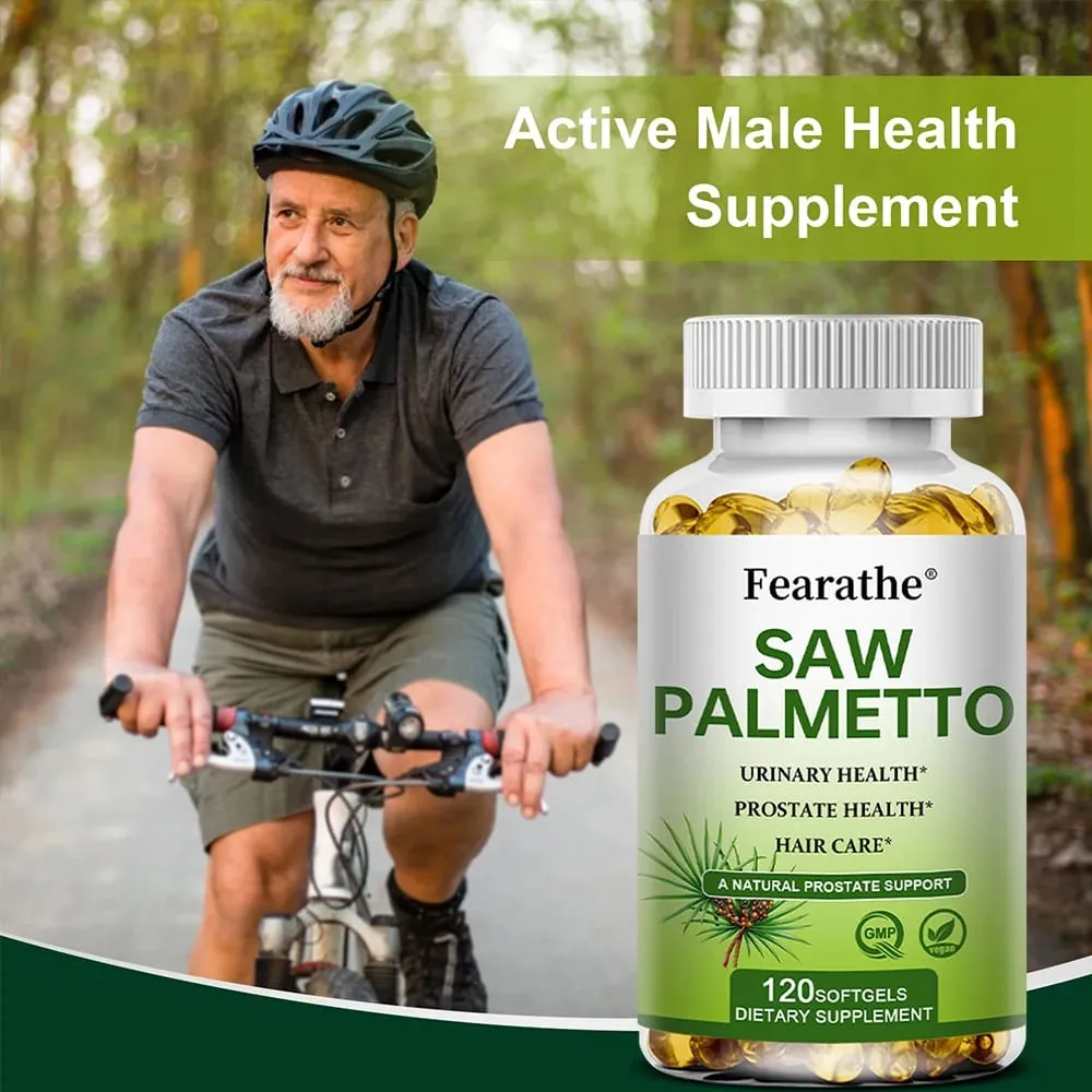 Saw Palmetto Prostate Health Supplement Promote Urary Tract Function 500mg ανά μερίδα - Vegan κάψουλες χωρίς ΓΤΟ