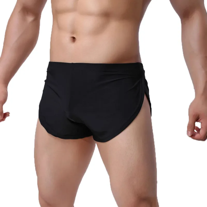 Erkek Külot İç Giyim Boksörler Nefes Erkekler Boxer Pijama Yan Bölünmüş Külot Cueca Homem Şort Pijama