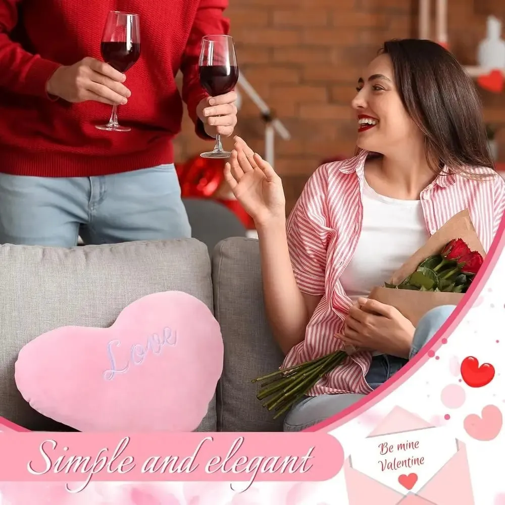 Új szív alakú puha párna otthoni dekoratív Valentin-napi szív plüsspárna töltött párna gyerekeknek születésnapi ajándék