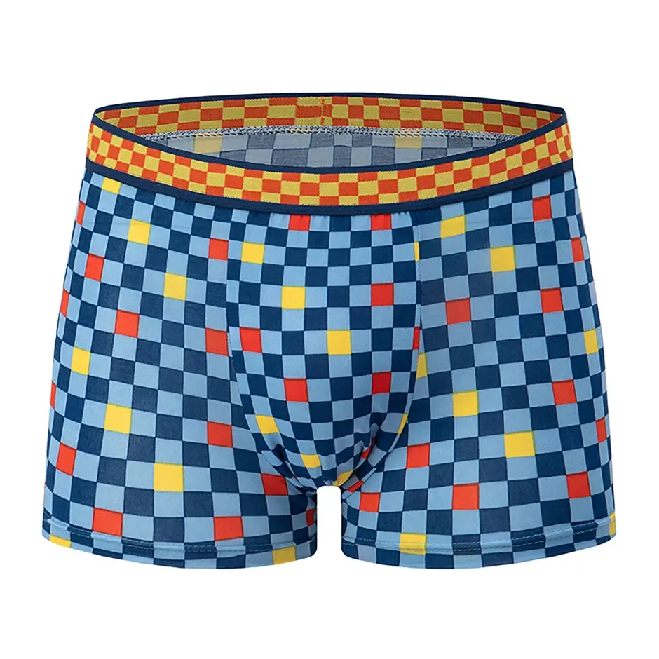 4/5 peça masculino colorido estampado moda casual boxer shorts solto e confortável roupa interior de grandes dimensões shorts de cintura elástica