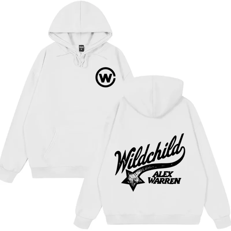 Alex Warren álbum Wild Child Tour 2026 Merch Sudadera con capucha hombres mujeres moda Vintage sudaderas de manga larga suéter suelto de gran tamaño — image 2