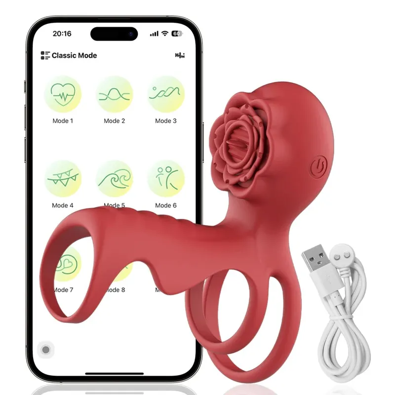 Remote Control Penis Ring Vibrator Sex Toy for Men Delay Time Prostate Massager 360° Rotation Twisting Vibrating Cock Rings 18+