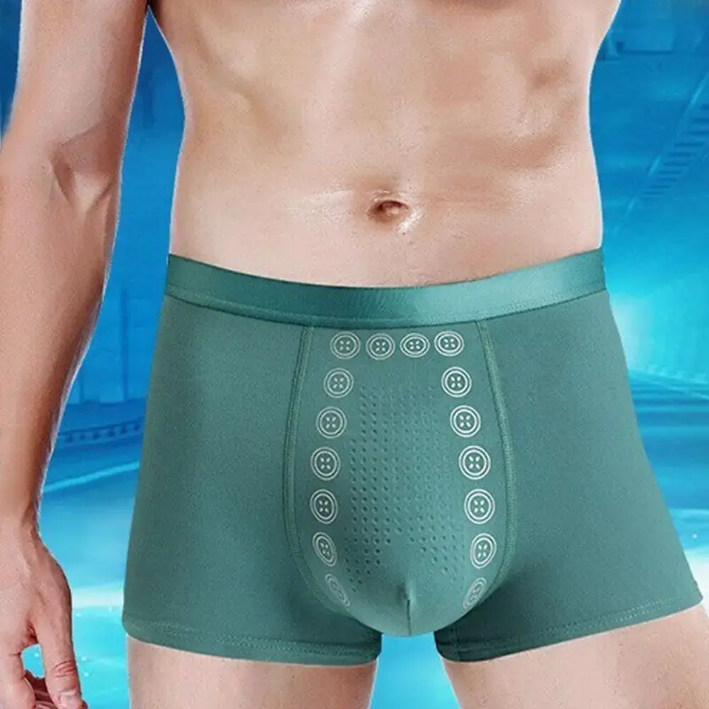 Quần lót nam bằng vải polyester Sợi co giãn trị liệu từ tính Quần lót nam Quần lót thoải mái để sử dụng thông thường