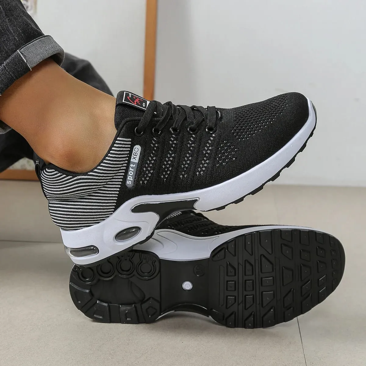 Men's Casual Sneakers Breathable Mesh Lace Up Versatile Lightweight Soft Sole Daily Walking Running Footwear For Outdoor Wear — image 8