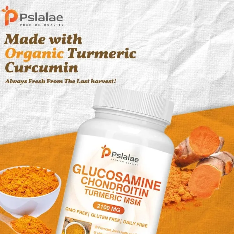 Chondroitin Turmeric MSM Glucosamine Triple Strength 2100 Mg for Hips Knees Joints & Back Comfort - Joint Supplements — image 5
