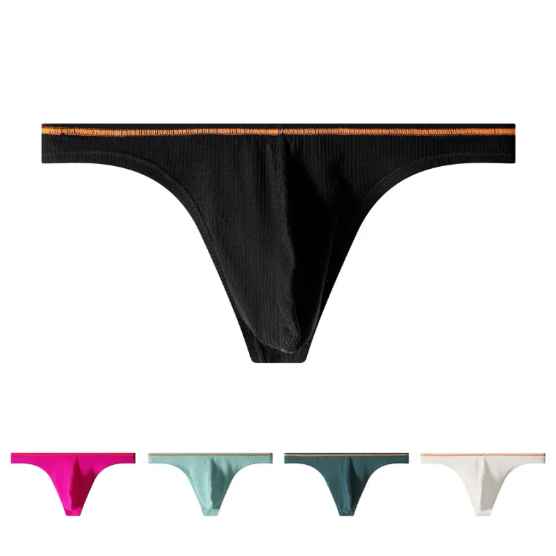 1pc Men Solid Thin Edge G-strings Sexy Thongs Elastic Low Rise U Convex Pouch Underwear Breathable Comfortable Panties — image 12