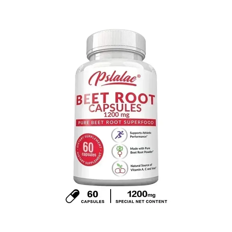 Beetroot Capsules - Helps Relieve Fatigue Promotes Heart and Cardiovascular Health Improves Human Immunity Non-GMO