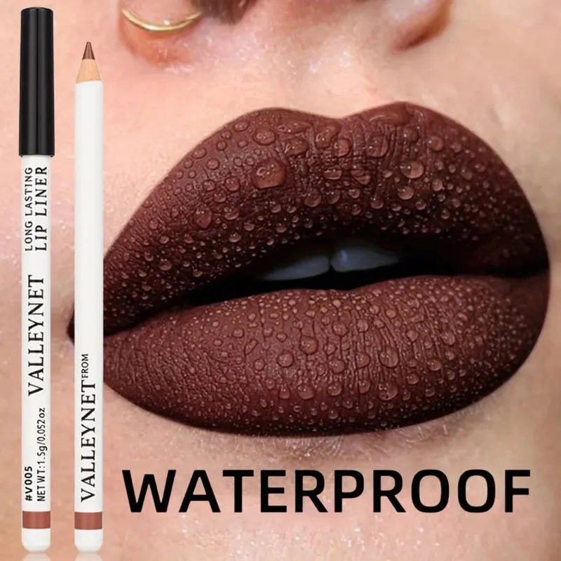 4 τμχ/σετ Συνδυασμός χειλιών: 3 τεμ. Matte Lip Liners + 1 Lip Oil ματ μακράς διαρκείας αδιάβροχο βελούδινο τέλειο για καθημερινό μακιγιάζ — image 3