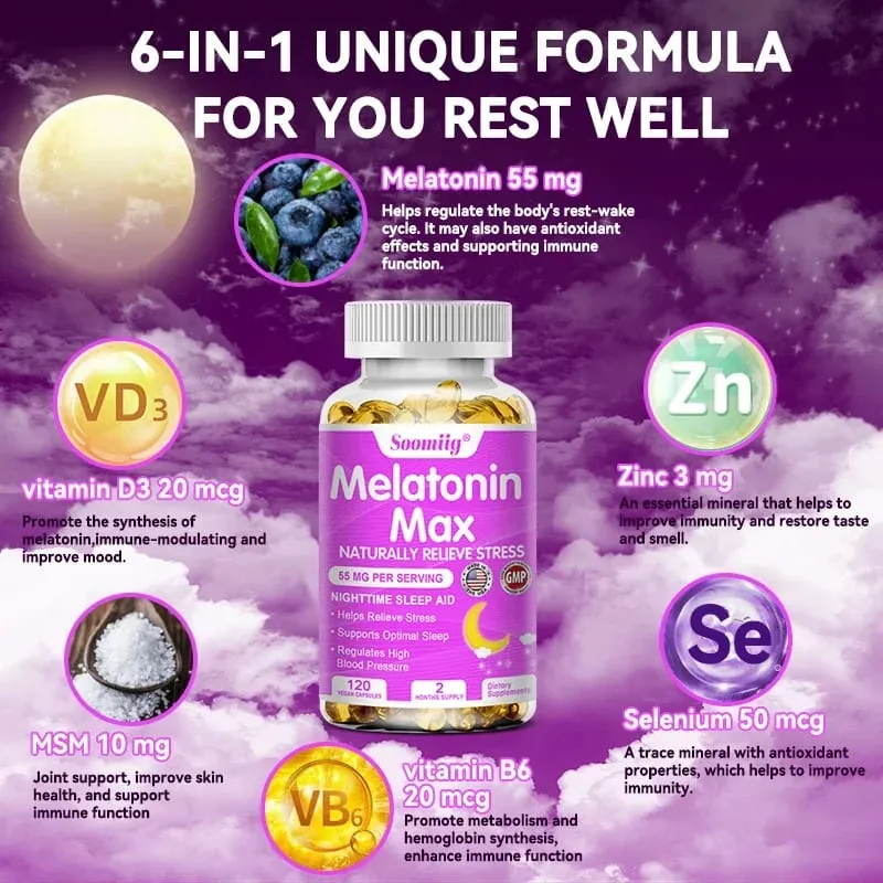 Melatonin – Étrend-kiegészítő az éjszakai alvás minőségének javítására és az álmatlanság csökkentésére Csökkenti az ébrenléti időt, erősíti az immunitást
