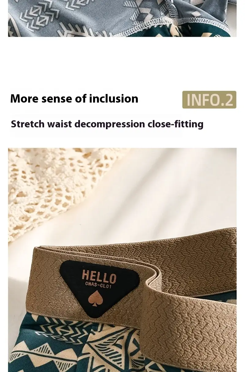3Pcs Boxer Shorts Men's Underwear Ice Silk Underpants Sexy Panties 3A Antibacterial Breathable Elastic Lingerie Plus Size L-6XL — image 3