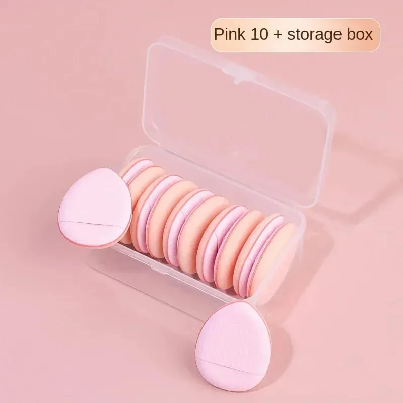 10 יחידות Mini Finger Puff Foundation כרית אוויר קטנה פודרה ספוג קונסילר BB Cream כלי איפור קוסמטי