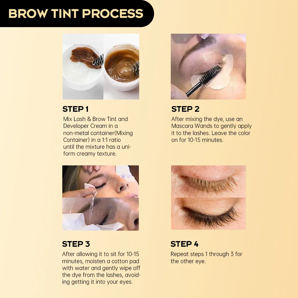 Gollee Eebrow Tint Set 6ml Natural Classic Μαύρες Βλεφαρίδες Brow Tint Kit Ημιμόνιμο Αδιάβροχο Σετ Brow Lash Tint — image 5