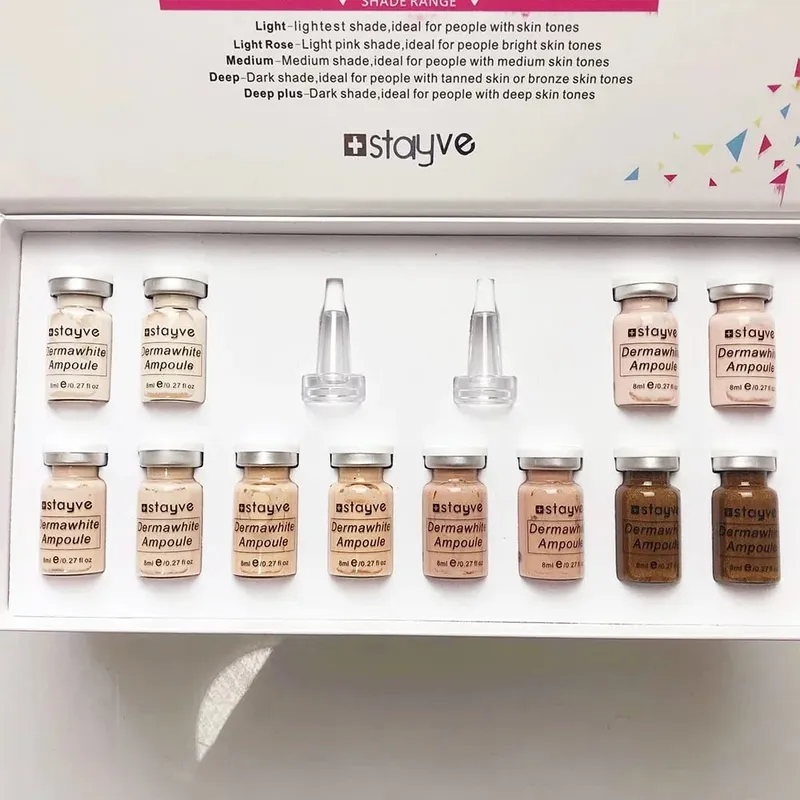 סלמון DNA/פפטיד קוריאה Stayve מקורי 8 מ"ל ערכת איפור BB Cream Glow זוהר Hyaluronic Serum Ampoule Foundation Skin Care Beauty