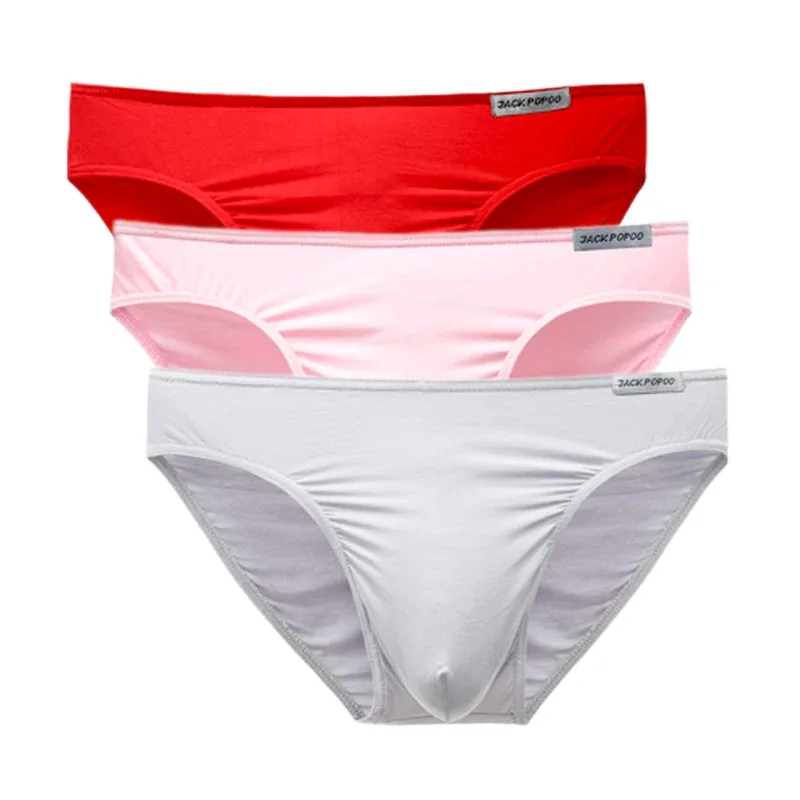 3PCS/Lot Men's Underwear Modal High Quality Soft Briefs Breathable Comfortable Youth Underpants Male Sexy U Bulge Pouch Panties