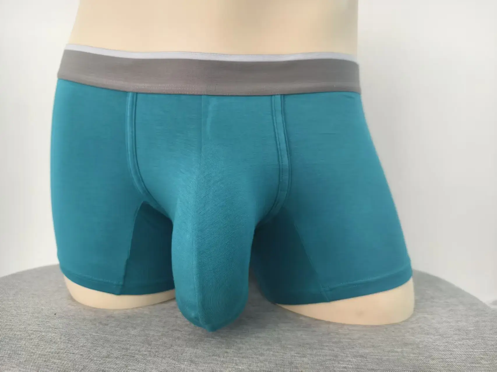 Men Modal Boxer Briefs Breathable Cooling Big Pouch Underwear Soft Mens Boxers Comfortable Male Panties with Extra Large Pouch