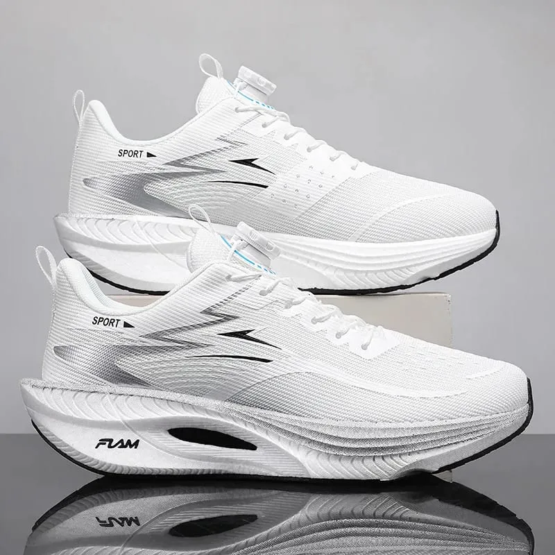 Men Marathon Running Shoes Sports Carbon Board Christmas Breathable Lightweight Women's Comfortable Athletic Nonskid Sneakers — image 5