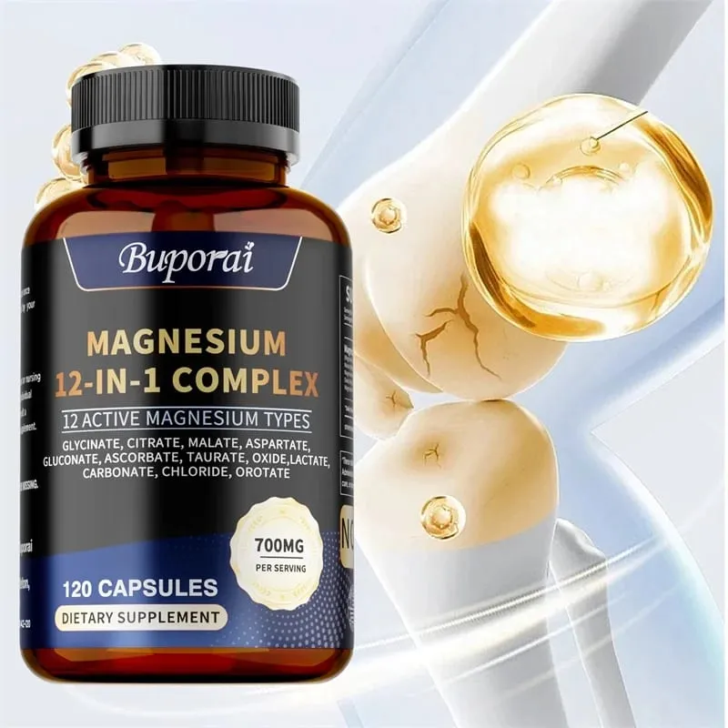 Magnézium-komplex – támogatja az izomcsontok és az ízületek egészségét, enyhíti a stresszt, jó hangulatot tart fenn, és javítja az általános egészséget