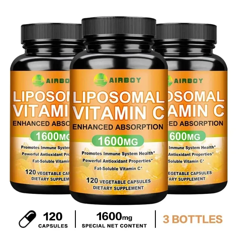 Liposomal Vitamin C 1600mg - Nagtataguyod ng Collagen Production Immune Support Napakahusay na Antioxidant