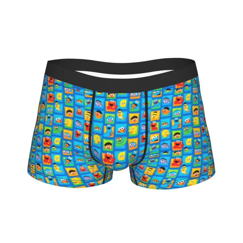 S-Sesames Streets Tango Elmo & Grover Underwear Men Shorts Briefs Funny Boxershorts Quality Customs Oversize Panties — image 25