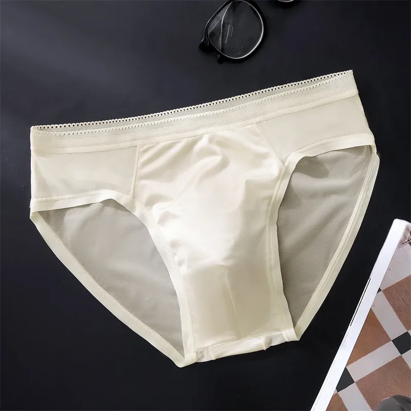 New adults 18 plus micro calzones hombres Ice silk mesh men's underwear 3D space sexy lingeries for man lace calzoncillos hombre