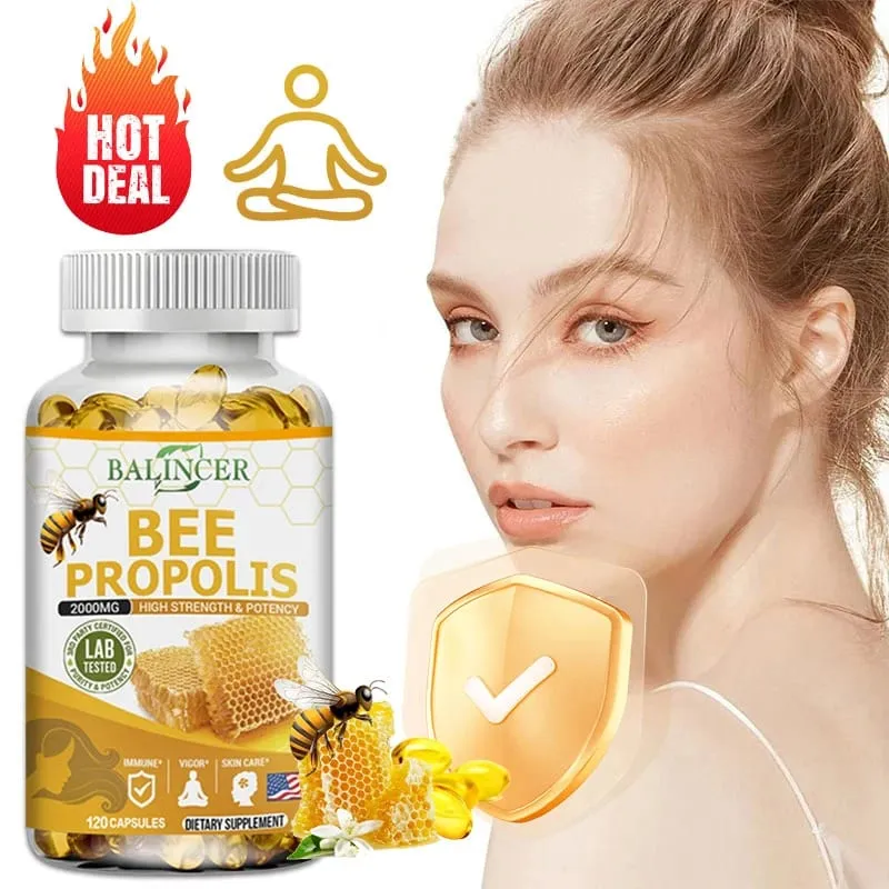 Balincer Propolis Extract Capsules - 2000 Mg Supports Joint Health Promotes Bone Health Enhances Immunity Antioxidant — image 6