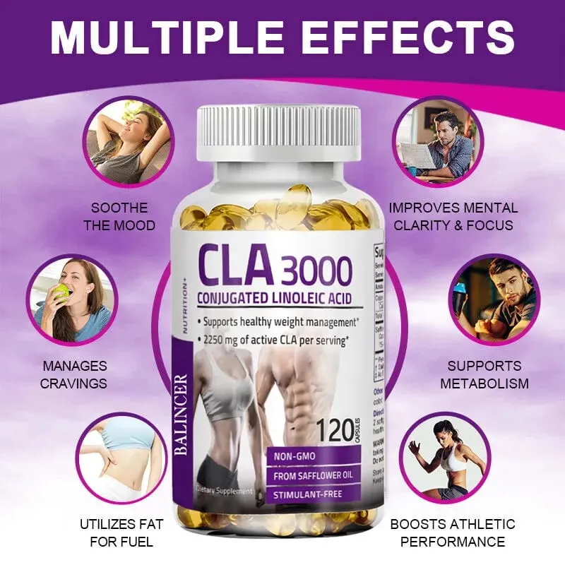 CLA 3000 - Healthy Weight Management Maintain Arterial Elasticity Promote Blood Circulation and Strengthen Immune Function