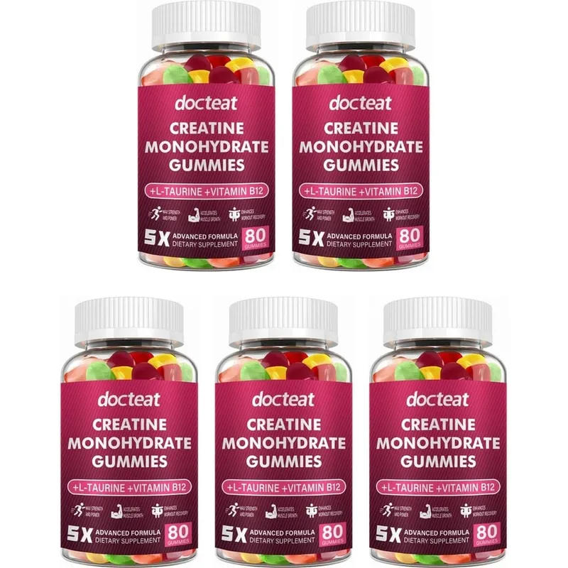 Creatine Monohydrate Gummies with L-Taurine and Vitamin B12 for Supports Training Performance and Daily Energy 80 Gummies — image 11