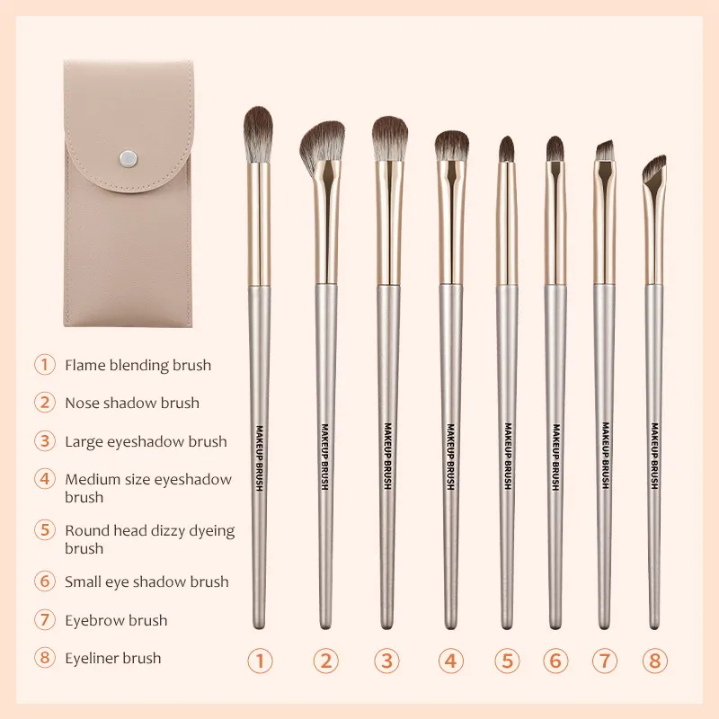 8 PCS Makeup Brushes Set Eye Shadow Women Cosmetic Brush Eyeshadow Blush Beauty Soft Make Up Tools Bag — image 6