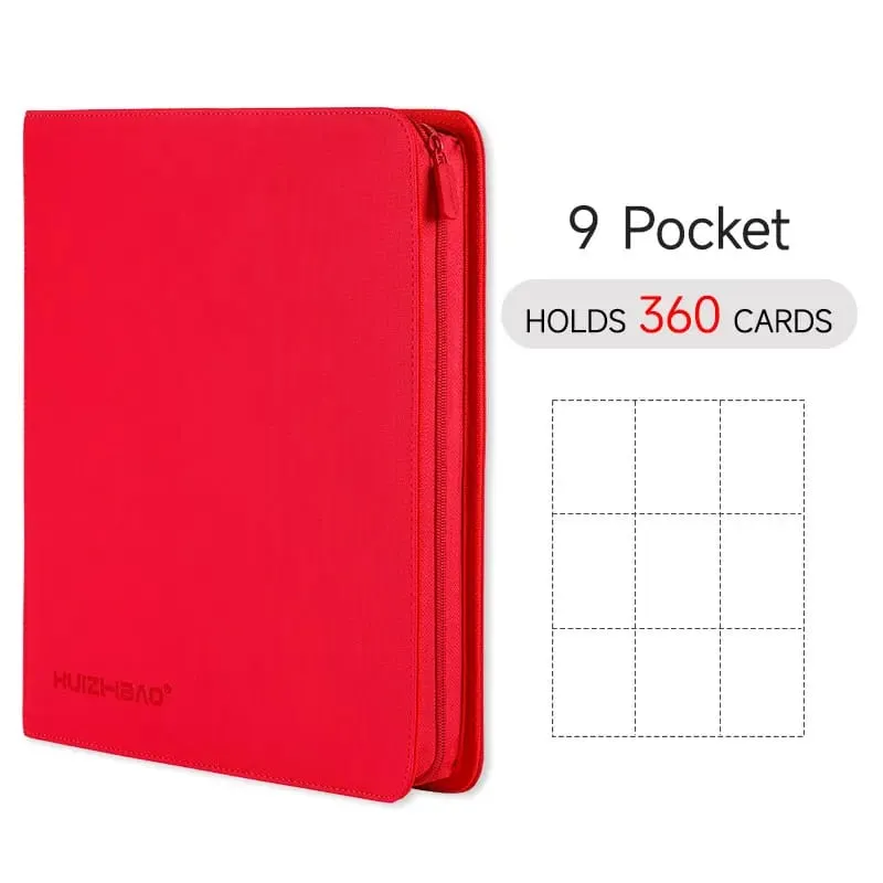 9/12 Pocket Zipper Card Binder אלבום כרטיסי מסחר כרטיס טעינת צד עמיד עבור mtg tcg עבור פוקימון עבור yugioh לכדורגל
