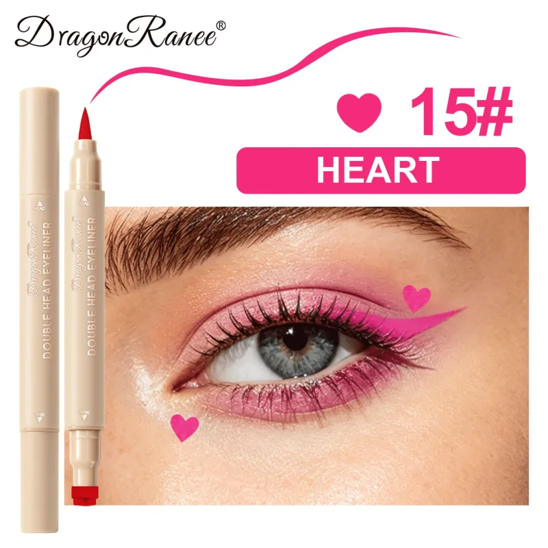 2-σε-1 διπλό άκρο Stamp Seal Eyeliner Γρήγορο Στέγνωμα Αδιάβροχο και Αδιάβροχο, Αδιάβροχο και Αδιάβροχο Δεν είναι εύκολο να μουτζουρώσετε Πολύχρωμο Μακιγιάζ Ματιών — image 24