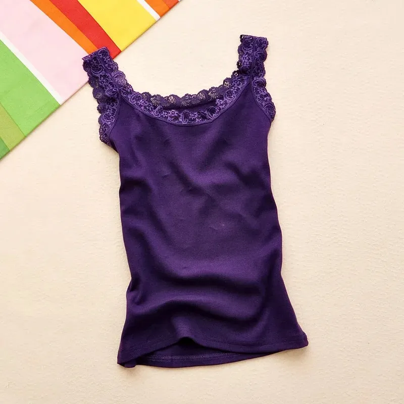 Camisole Lingere Tank Top Δαντέλα λουράκι Λευκό μαύρο γιλέκο ύπνου Bralette Crop Top Sexy Camis Slim Corset Undershirt Tanks