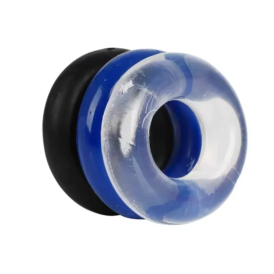 Cock Rings 3PCS Stretchy Stay Hard Beaded Lock Durable Silicone Penis Ring Sex Toys for Men Delay Ejaculation Scrotum Lock Ring