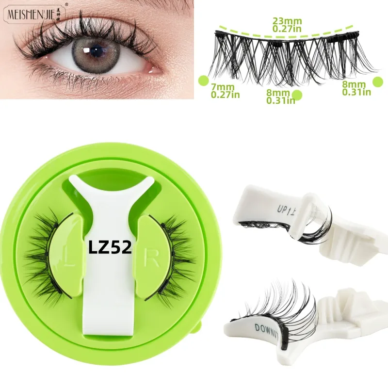 1/3 Pairs Magnetic Eye Lashes Χειροποίητες βλεφαρίδες Μαλακές επαναχρησιμοποιούμενες μαγνητικές βλεφαρίδες Natural look 3D Ψεύτικες βλεφαρίδες Σετ τσιμπιδάκια μακιγιάζ — image 14