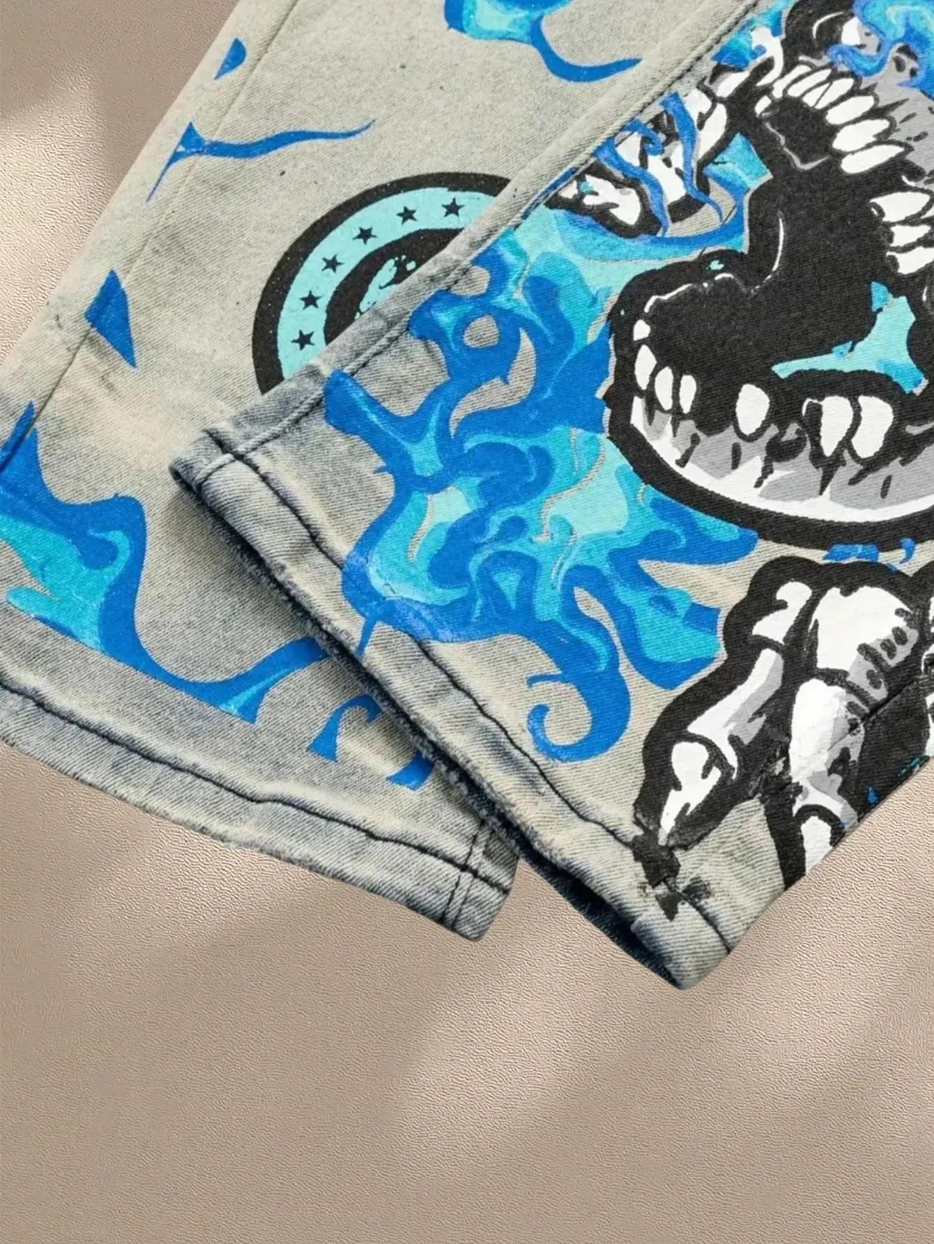 Ανδρικά τζιν τζιν Y2K Trendy Print Expresses Personal Style Ελαστικό και αναπνεύσιμο ύφασμα με τις καλύτερες πωλήσεις με δωρεάν αποστολή — image 6