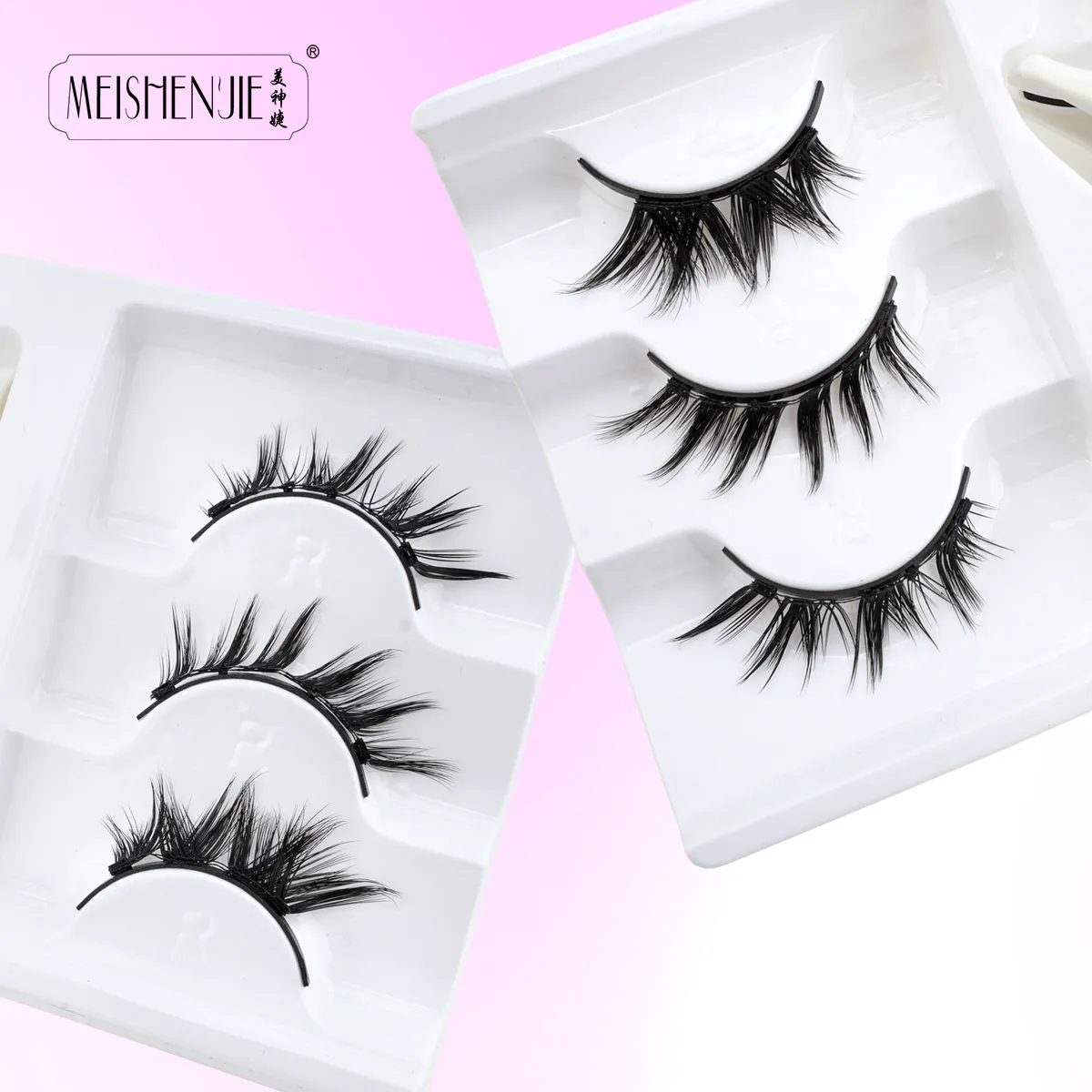 1/3 Pairs Magnetic Eye Lashes Χειροποίητες βλεφαρίδες Μαλακές επαναχρησιμοποιούμενες μαγνητικές βλεφαρίδες Natural look 3D Ψεύτικες βλεφαρίδες Σετ τσιμπιδάκια μακιγιάζ — image 5