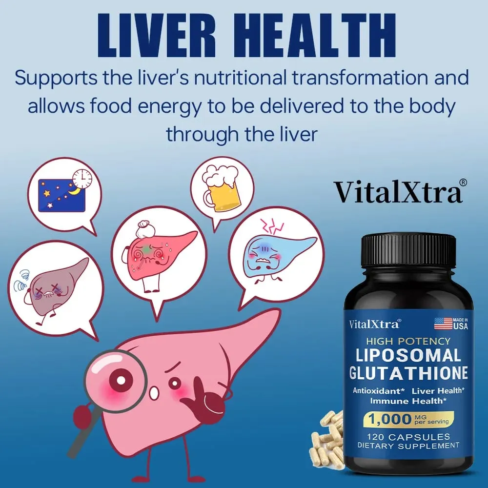Liposome Glutathione Supports The Immune System and Cardiovascular Health Promotes Brain Health Liver Health