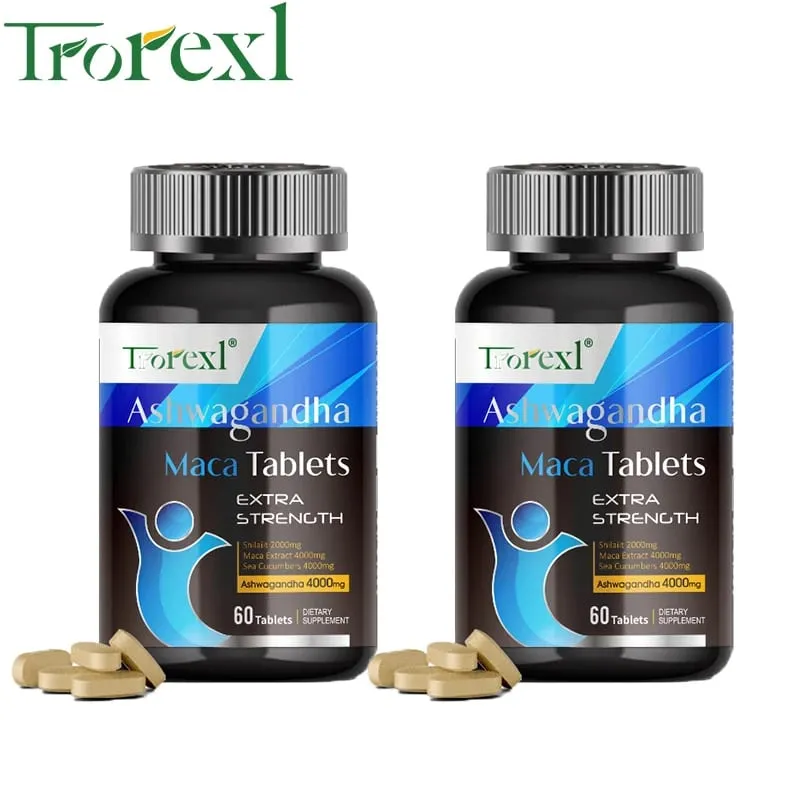 Ashwagandha & Maca Root Male Enhancing Supplement Max Strength Boost High Stamina Vitality for Men