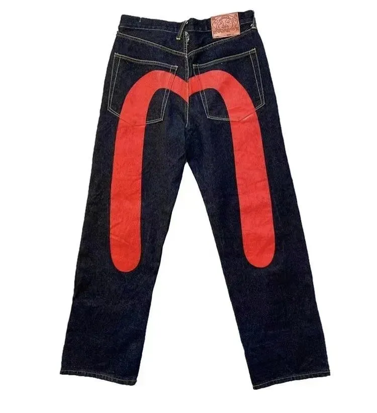 Black Men Straight Leg Jeans Yellow Stitching Loose Slim Fit Trousers 3D Dice Print Artistic Design Unique Trending 2025 New