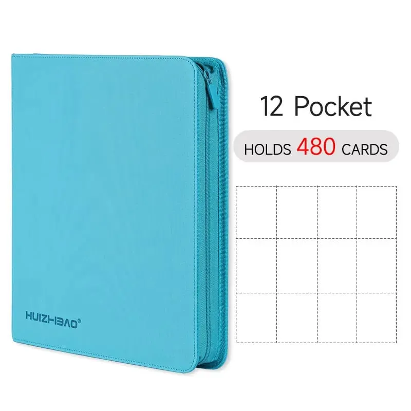 9/12 Pocket Zipper Card Binder אלבום כרטיסי מסחר כרטיס טעינת צד עמיד עבור mtg tcg עבור פוקימון עבור yugioh לכדורגל